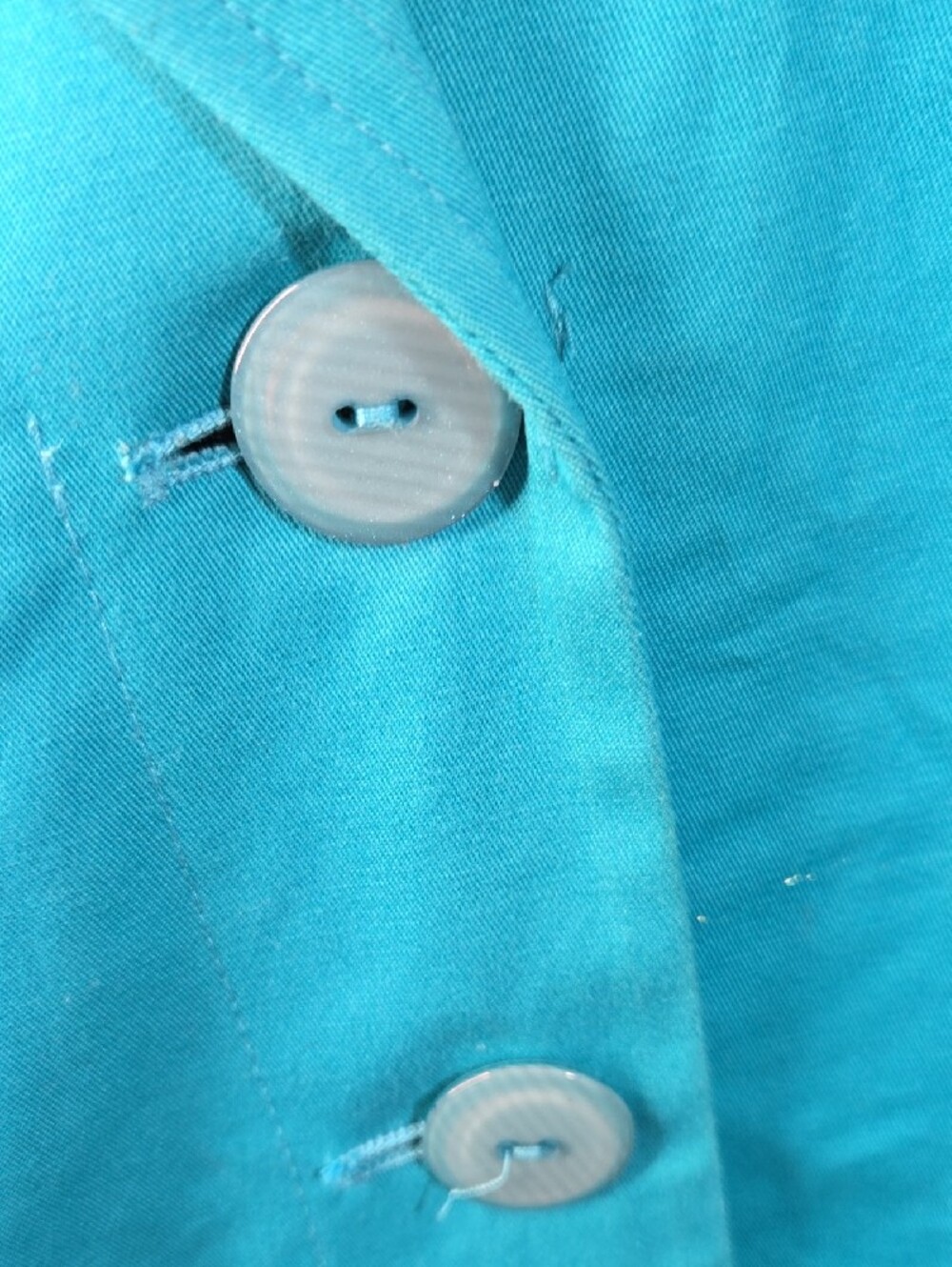 Joan Rivers Jacket Blazer Button-Front Lightweight 3/4 Sleeve Unlined Teal - Picture 5 of 11